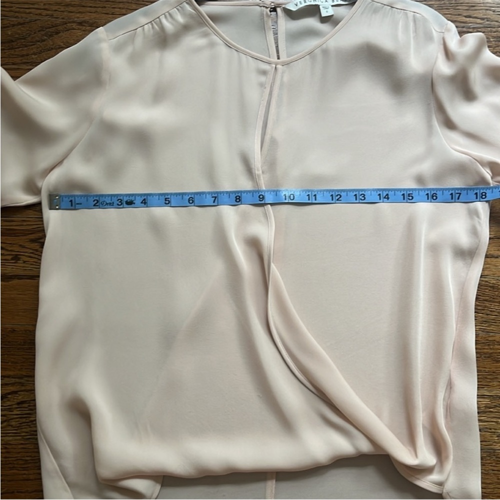Veronica Beard Silk Blouse, Size 8, Blush - Picture 5 of 6